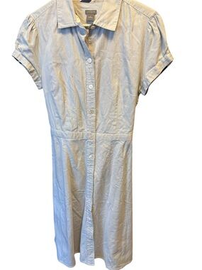 Ann Taylor Light Blue Collared button down dress